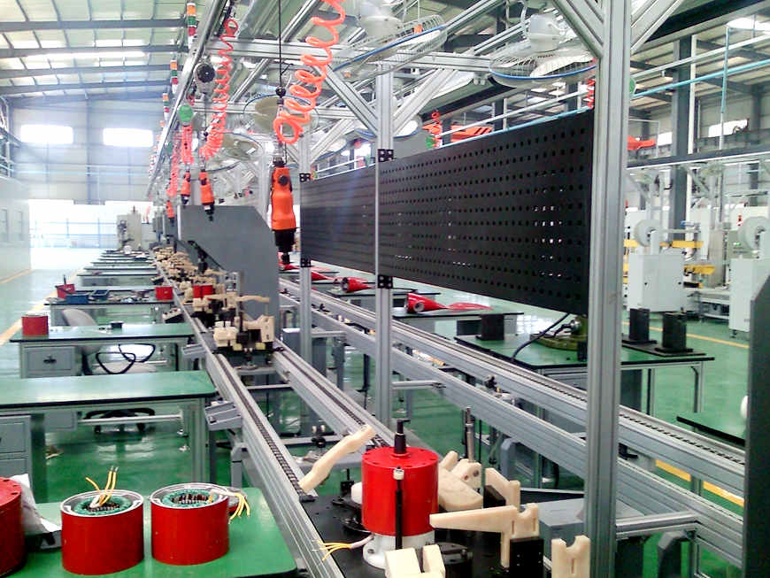 天津电机生产线